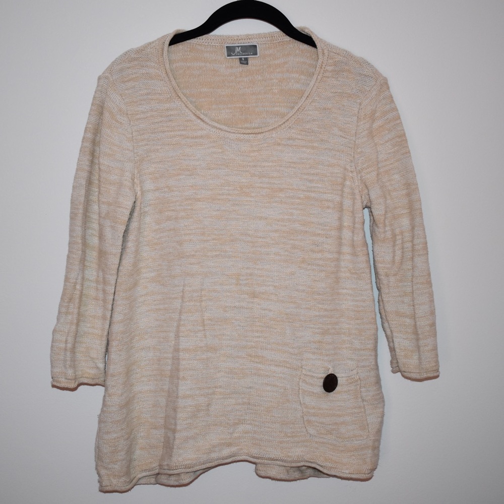 JM Collection Beige Knit Top